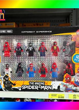 Bs детский набор фигурок best mix spider man конструктор, фигурки человечки человек паук bas77/n