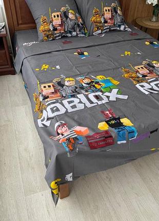 Постільна білизна roblox , півтораспальний комплект, бязь, бавовна