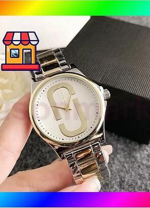Bs жіночий наручний годинник best mix металевий стиль marc jacobs золото-сріблястий bas77/n
