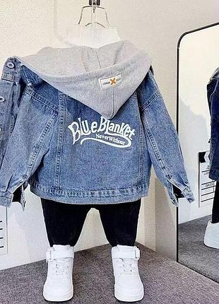 Джинсова курточка blue blanket для хлопчика колір синій 10754, розмір 120