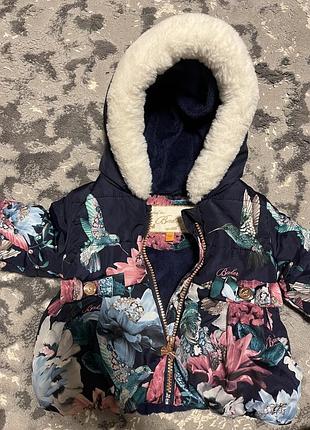 Тепла коротка куртка  для дівчинки 0-3 міс ted baker англія