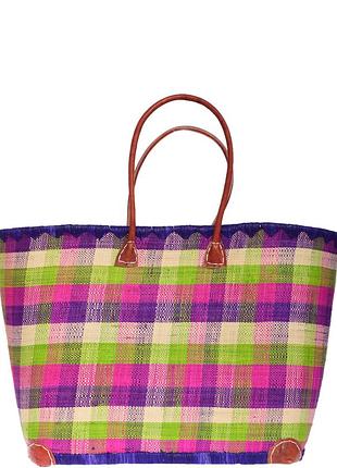Сумка пляжная le comptoir de la plage madras gm one size prune 009 (zik0000011516)