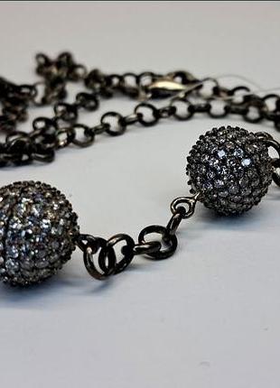 Серебряное колье с логотипом "а" 2