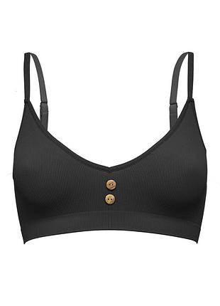 Безшовний бюстгальтер pretty polly eco wear spaxd3blk екологічна білизна комфорт xs black (5053014852627)