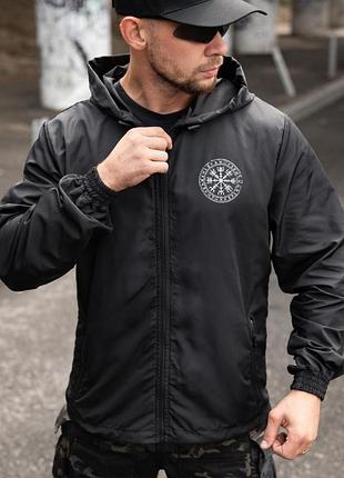 Тактическая ветровка born of war voron черная (black) - мужская куртка-ветровка милитари, ветрозащитная демисезонная