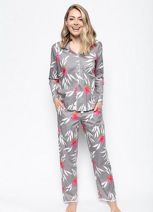 Піжама жіноча cyberjammies mallory 9019-9020 20/3xl сірий з квітковим принтом (5051877377998)