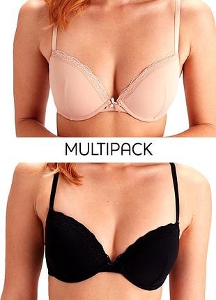 Набор бюстгальтеров pretty polly ella es001m 2pp 80c nude/black (5053014389130)