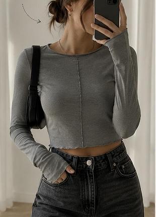 Укорочений лонгслів кофта zara