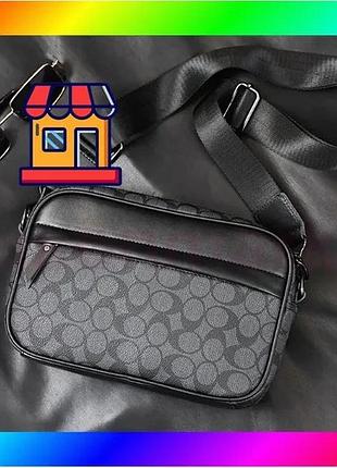 Bs чоловіча сумка барсетка best mix повсякденна стиль coach через плече bas77/n
