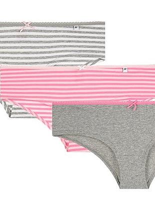 Набор женских трусиков pretty polly alice es005c(3 шт) мягкое хлопковое белье ежедневный комфорт s pink feeder stripe