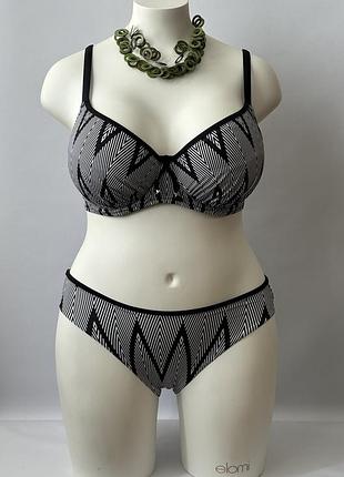 Купальник раздельный fantasie geneva 6590-6595 мягкая полная чашка на косточках 75g/s black & white (zik0000021928)