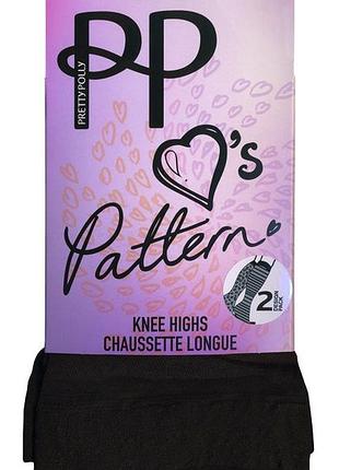 Гольфи жіночі pretty polly animal stripe pnerx6 (2 пари) one size black (5053014114169)