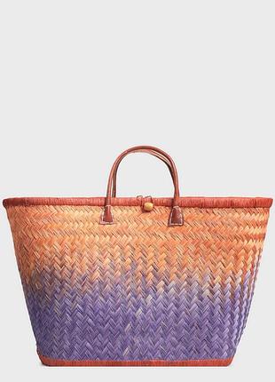 Сумка пляжная le comptoir de la plage aravola mm_bicolor_415 плетеная натуральная корзина с кожаными ручками one size