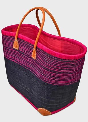 Сумка пляжная le comptoir de la plage mahabo gm большая натуральная ручная работа унисекс one size violet (zik0000018171)