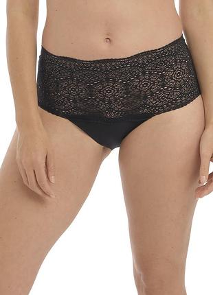 Бесшовные трусики fantasie lace ease 2330blk невидимые стрейч-трусы полного размера one size black (zik0000025094)