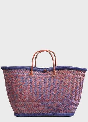 Сумка пляжная le comptoir de la plaage aravola mm_tutti_114 корзина ручной работы one size сине-розовый (zik0000027739)