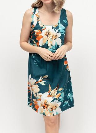 Рубашка ночная cyberjammies goldie 0450 24/5xl зеленый с цветочным принтом (5051877523685)