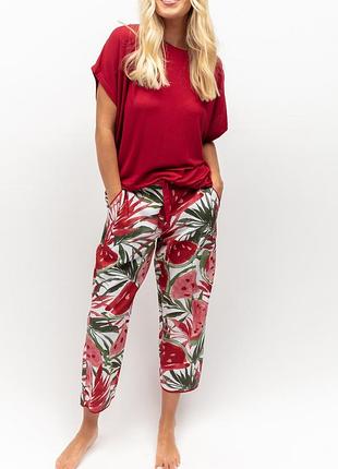 Піжама жіноча cyberjammies mel 0229-0213 16/xl червоний із принтом кавуна (zik0000021805)