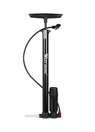 Насос велосипедный west biking yp0711066 с манометром black