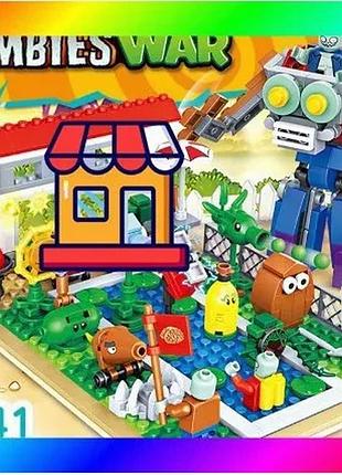 Bs детский конструктор растения best mix против зомби 7241 лего plants vs zombies фигурки 418 дет bas77/n
