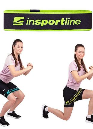 Стрічка-еспандер для вправ insportline hiplop s чорно-зелена