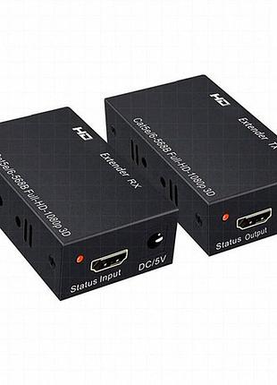 Активный hdmi-удлинитель через cat 5e/6 — передача на расстояние до 60 м, металлический корпус, поддержка full hd
