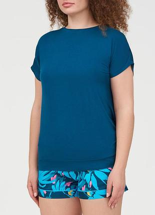 Пижама женская cyberjammies cove 0210-0198 26/6xl бирюзовый с цветочным принтом (5051877510821)