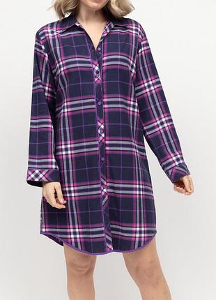 Халат женский cyberjammies edie 0467 20/3xl фиолетовый в клетку (5051877525337)