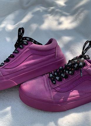 Кеди vans old skool у монохромному рожево-пурпуровому кольорі