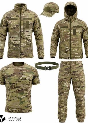 Тактический комплект kms tactical мультикам - мужской военный костюм (убокс и штаны) для зсу
