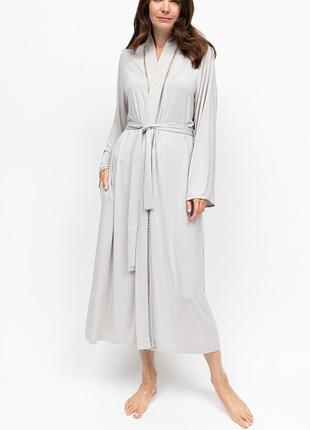 Халат женский nora rose willow 2369 длинный трикотажный из модала 24/5xl серый (5051877660212)