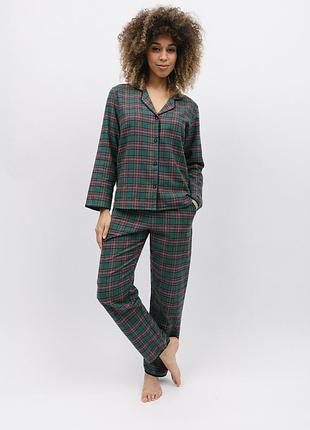 Піжама жіноча cyberjammies whistler 9840-9841 22/4xl зелений у клітку (5051877465428)