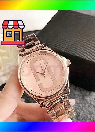 Bs жіночий наручний годинник best mix металевий стиль marc jacobs рожеве золото bas77/n