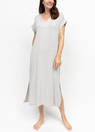 Довга нічна сорочка nora rose willow 2368 із модалу 26/6xl сірий (5051877660113)