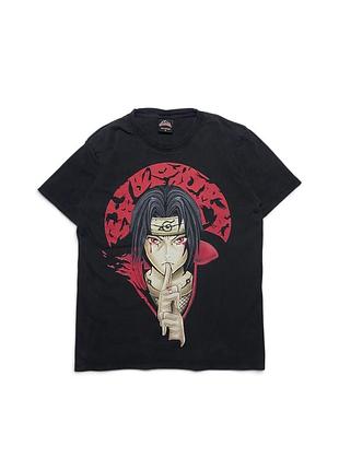 Чоловіча футболка naruto itachi uchiha akatsuki anime y2k чорна m