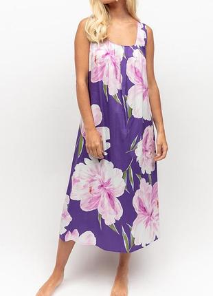 Рубашка ночная cyberjammies valentina 0089 24/5xl фиолетовый с цветочным принтом (5051877508378)