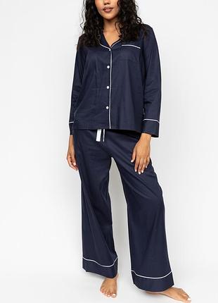 Пижама женская cyberjammies hotel 0602_nay 26/6xl темно-синяя (5051877556546)