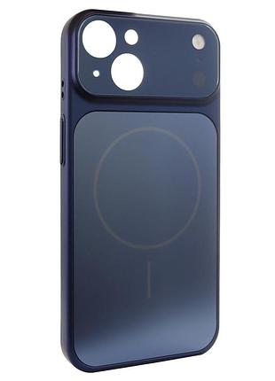 Чехол nofelet tpu противоударный magsafe для iphone 13 с защитой камеры синий
