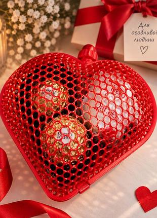 ❤️ подарункова корзинка «серце» з цукерками