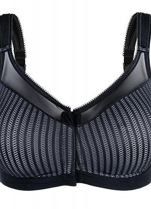 Бюстгальтер berlei beauty stripe minimiser 547 без кісточок на великі розміри 85h black grey (5053014893507)