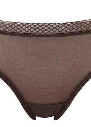Трусики gossard glossies 6273 сліпи м'які прозорі з еластичним поясом m rich brown (5053014408565)