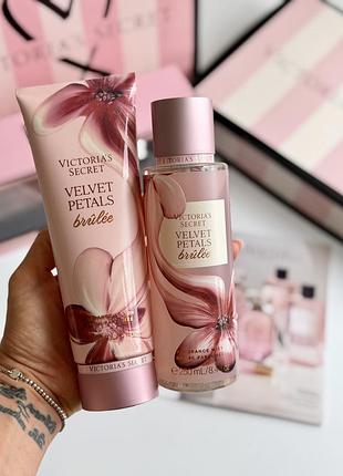 Спрей та лосьйон для тіла velvet petals brûlée victoria’s secret