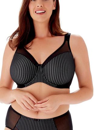 Бюстгальтер berlei beauty stripe 541 мінімайзер на великі груди 95h black grey (5053014817749)
