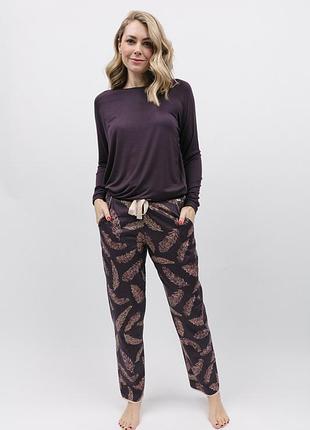 Пижама женская cyberjammies lana 9823-9813 16/xl коричневый (5051877461925)