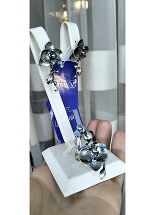 Серебряный комплект без вставок кардамон 7