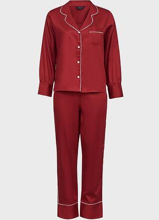 Піжамний комплект fable and eve marylebone 1606 жіночий дорогий з бавовни та модалу 18/2xl червоний (5051877375772)