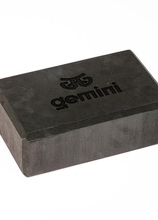 Блок для йоги gemini 180грамм gв001-bk черный
