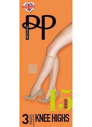 Гольфи жіночі pretty polly everyday pggek5 (3 пари) one size barely black (5010185971632)