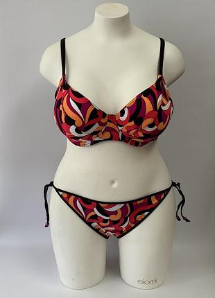 Купальник раздельный freeya tropicana 3061/3064 на косточках с плавками на завязках 80g/l sunset (zik0000019987)