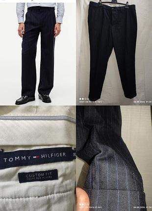 Tommy hilfiger 38/30 нові штани шерсть у смужку чоловічі